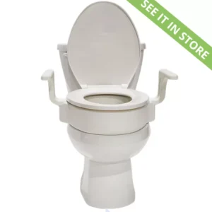 4″ Elongated Raised Toilet Seat with New Handles