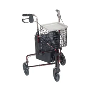 37 Deluxe 3 Wheel Aluminum Rollator, 7.5″ Casters