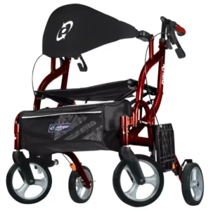 4 Airgo Fusion F18 Side-Folding Rollator & Transport Chair, Hemi Height