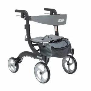 50 Nitro Aluminum Rollator, Hemi Height, 10″ Casters